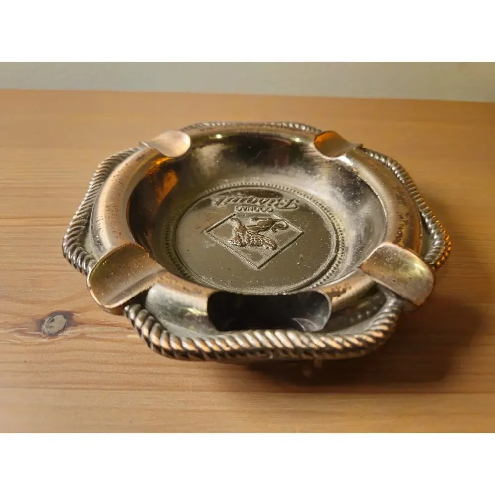 Cognac Bisquit Liquor Brass Cigar Ashtray 5